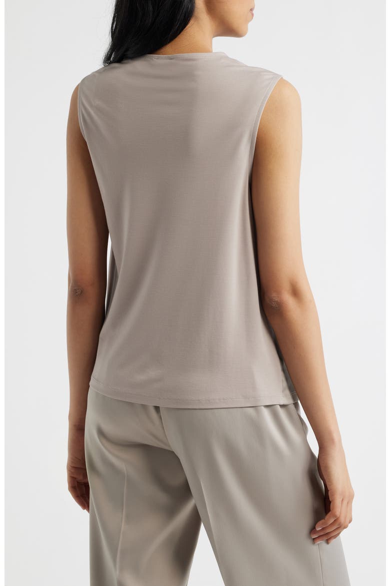 Asymmetric Sleeveless Cowl Neck Top, Alternate, color, PORCINI
