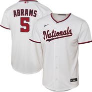 Nike Youth Nike CJ Abrams White Washington Nationals Home Replica Player Jersey