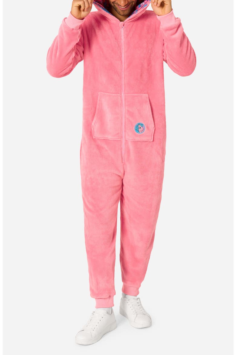 My Little Pony™ Firefly Hooded Fleece Jumpsuit, Main, color, PINK