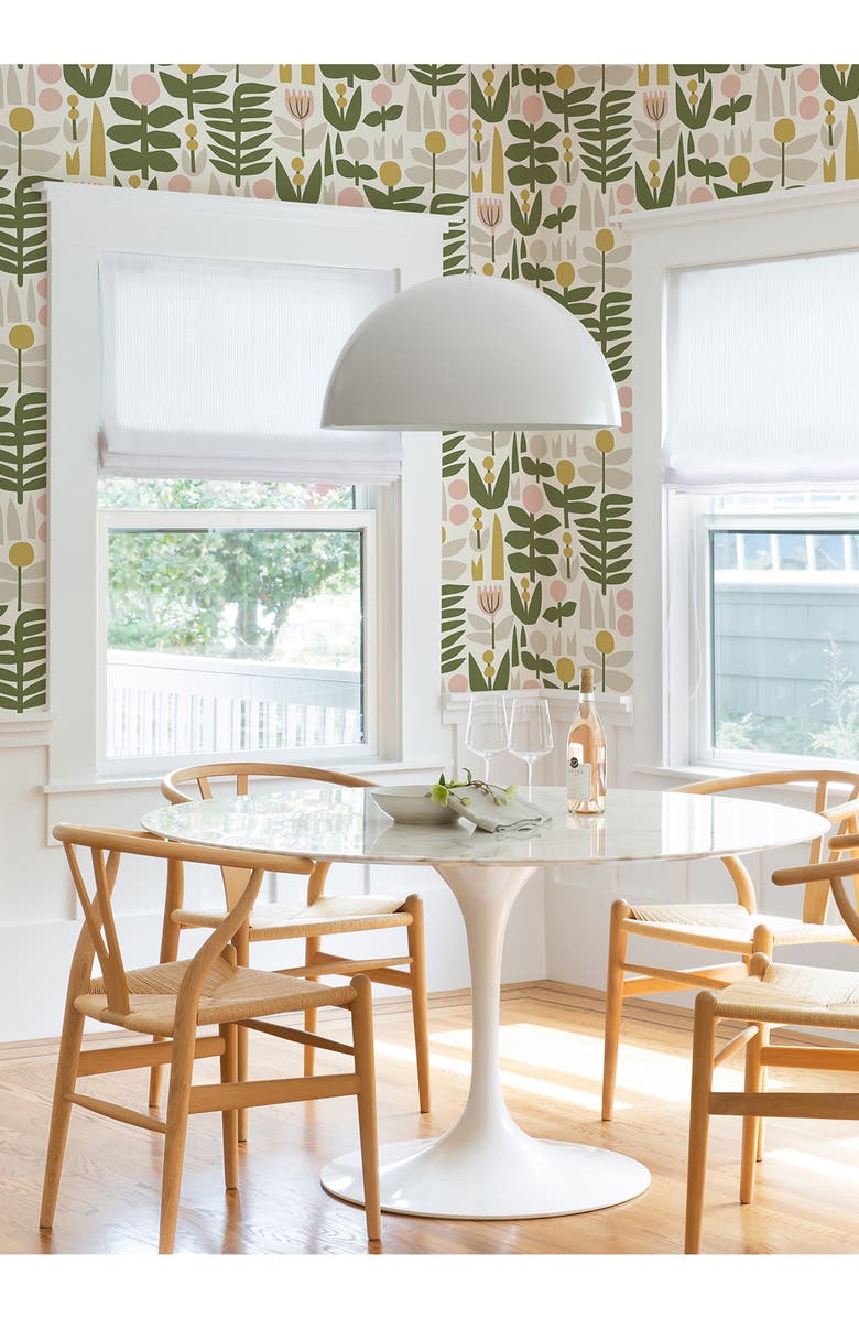 Wallpops A Bit Of Folk Peel & Stick Wallpaper, Alternate, color, Green