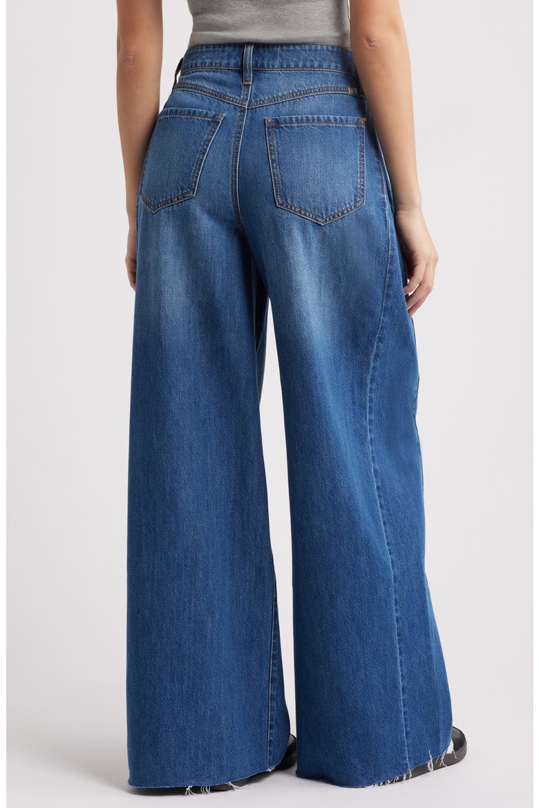 Raw Hem High Waist Wide Leg Jeans, Alternate, color, CARISSA