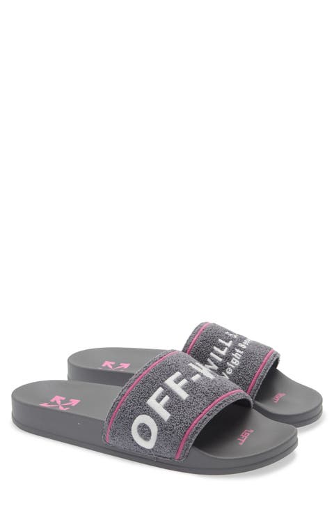 Towel Embroidered Slide Sandal (Men)