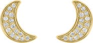EFFY Sterling Silver & Diamond Moon Stud Earrings - 0.18 ctw