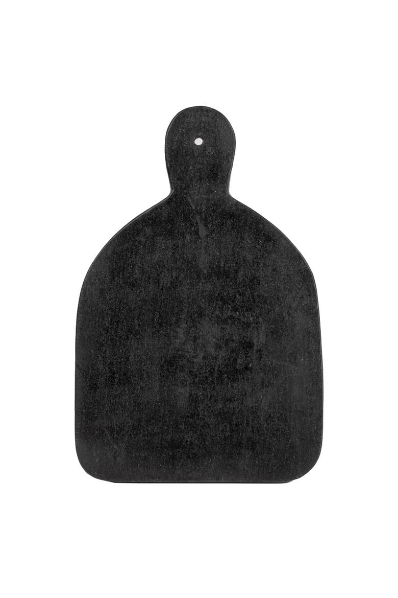 Wide Marble Cutting or Charcuterie Board with Handle, Black, Alternate, color, Black
