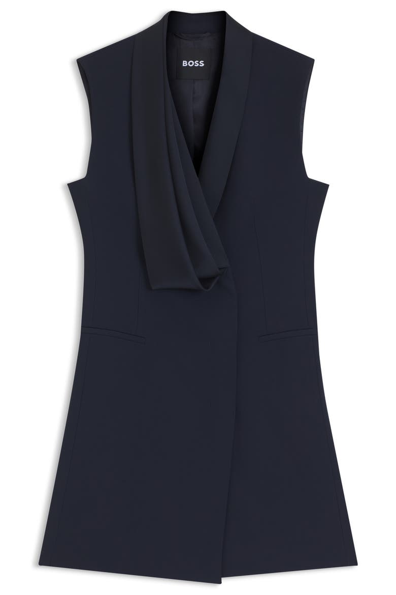 Danjanal Sleeveless Tuxedo Minidress, Alternate, color, SKY CAPTAIN