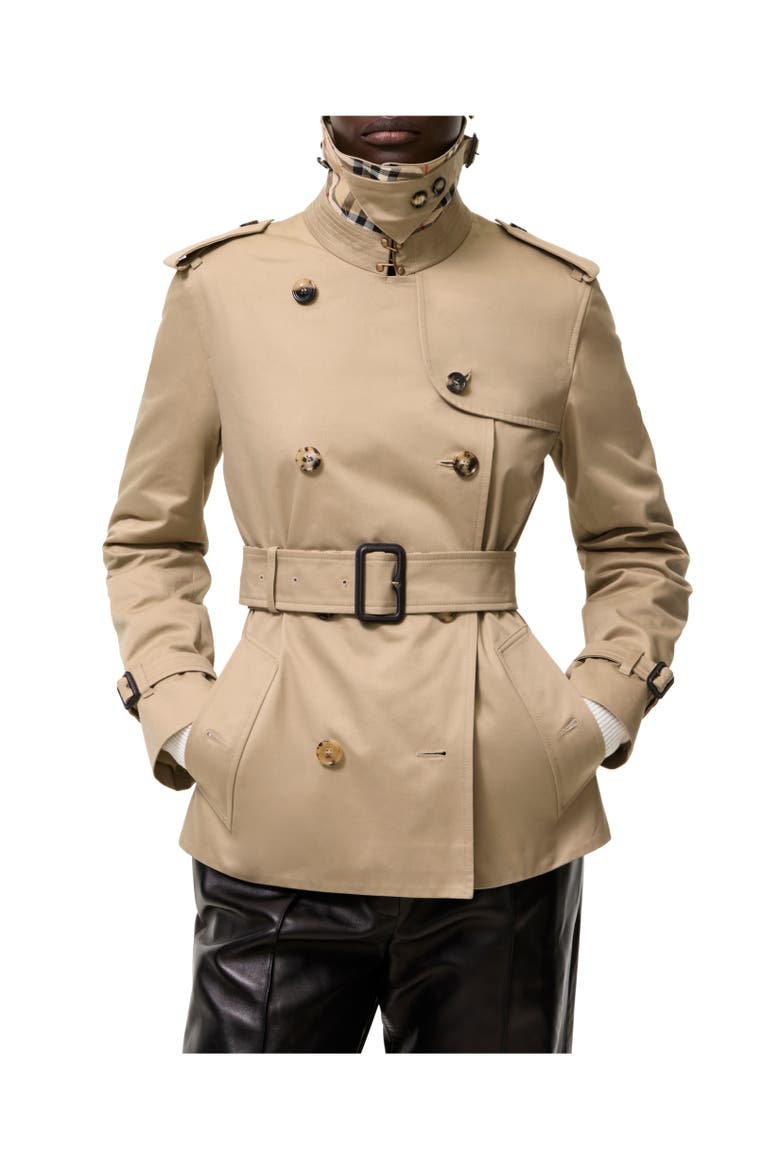 Garbardine Lakefield Trench Jacket, Alternate, color, Honey beige