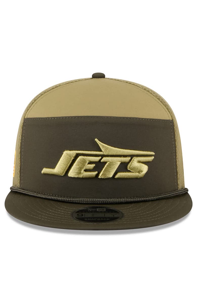 New Era Men's New Era Dark Green New York Jets 2025 Salute to Service Split Panel 9FIFTY Snapback Hat, Alternate, color, Dark Green