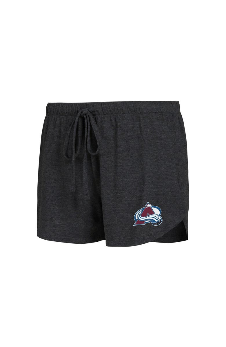 CONCEPTS SPORT Women's Concepts Sport Burgundy/Black Colorado Avalanche Meter Knit Long Sleeve Raglan Top & Shorts Sleep Set, Alternate, color, 