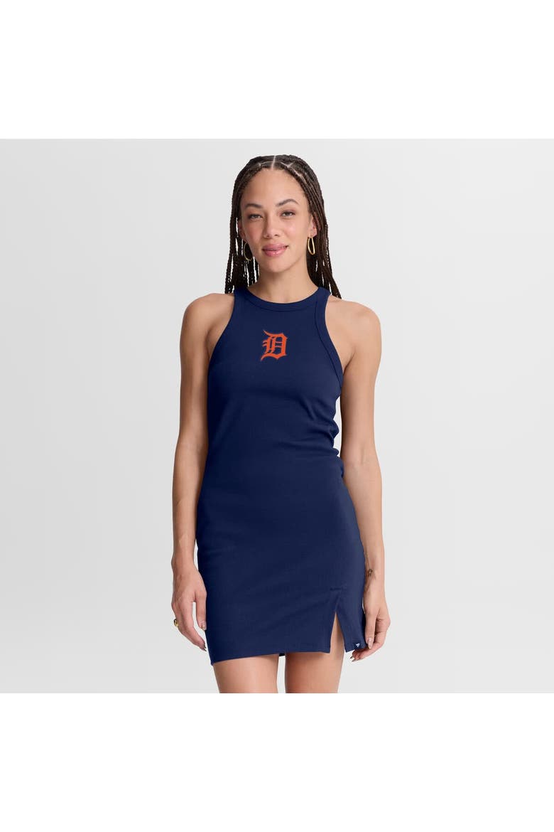 Women's Fanatics  Navy Detroit Tigers Tri-Blend Ribbed Sleeveless Dress, Main, color, Navy