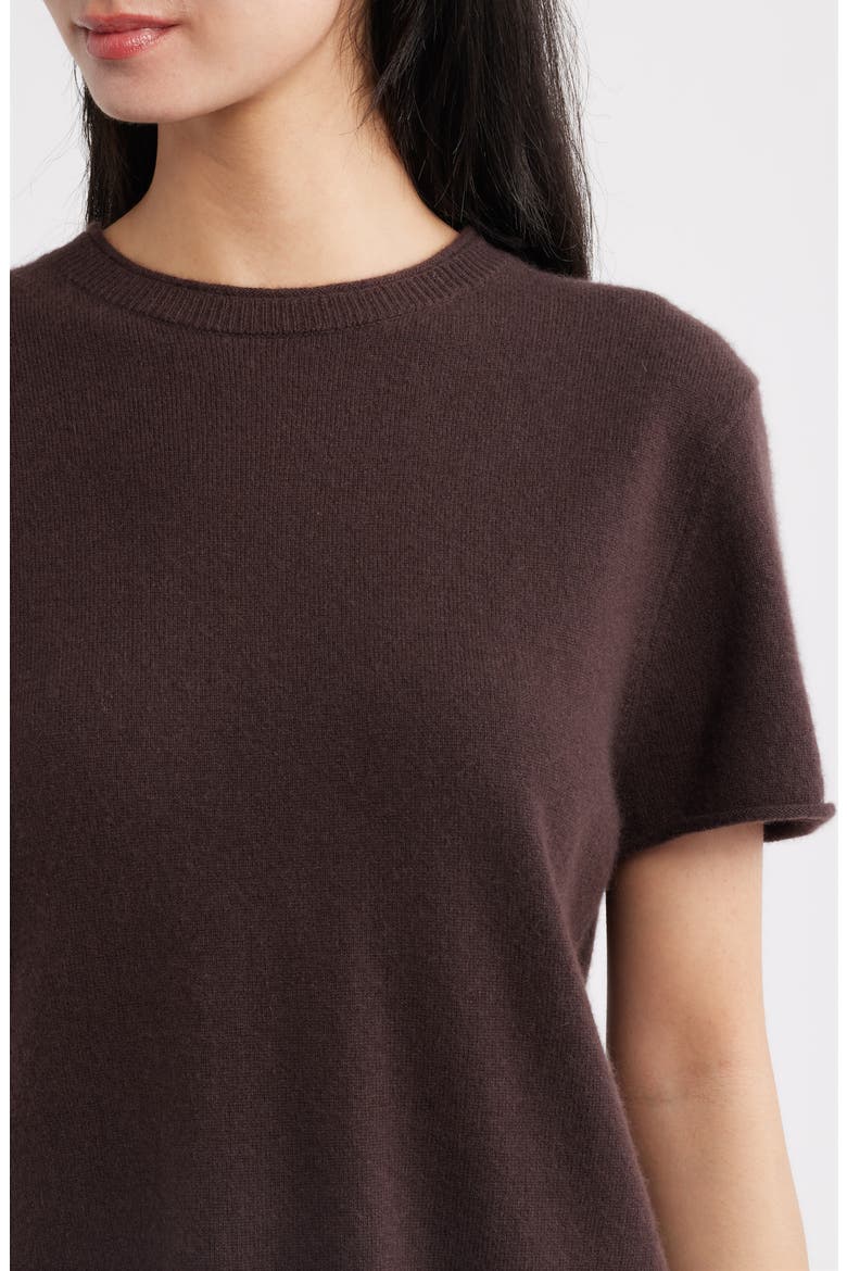 Cashmere Knit T-Shirt, Alternate, color, BROWN