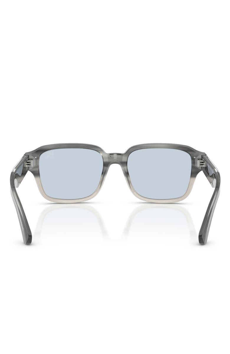 Burberry 53mm Square Sunglasses, Alternate, color, Striped Grey Gradient / Azure