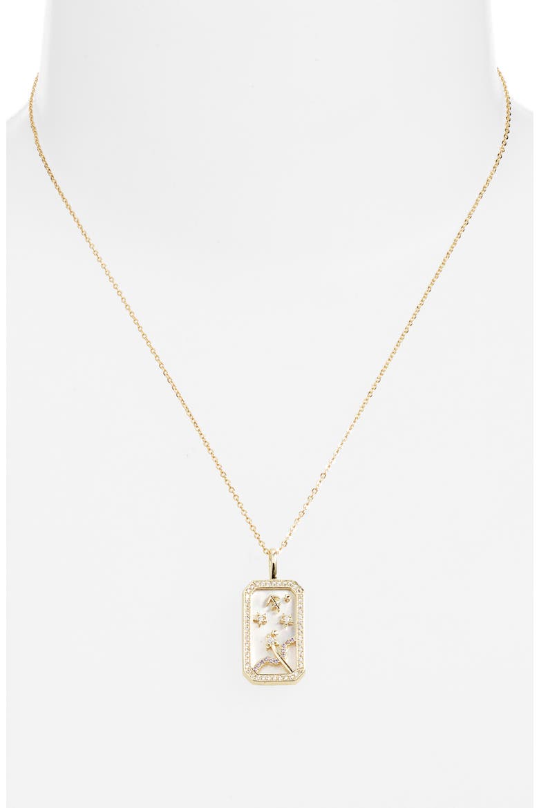 Zodiac Pendant Necklace, Alternate, color, GOLD-SAGITTARIUS