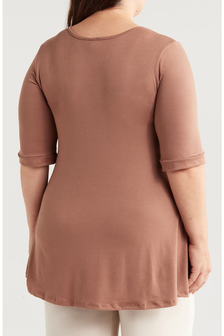 Three-Button Tunic, Alternate, color, MOCHA