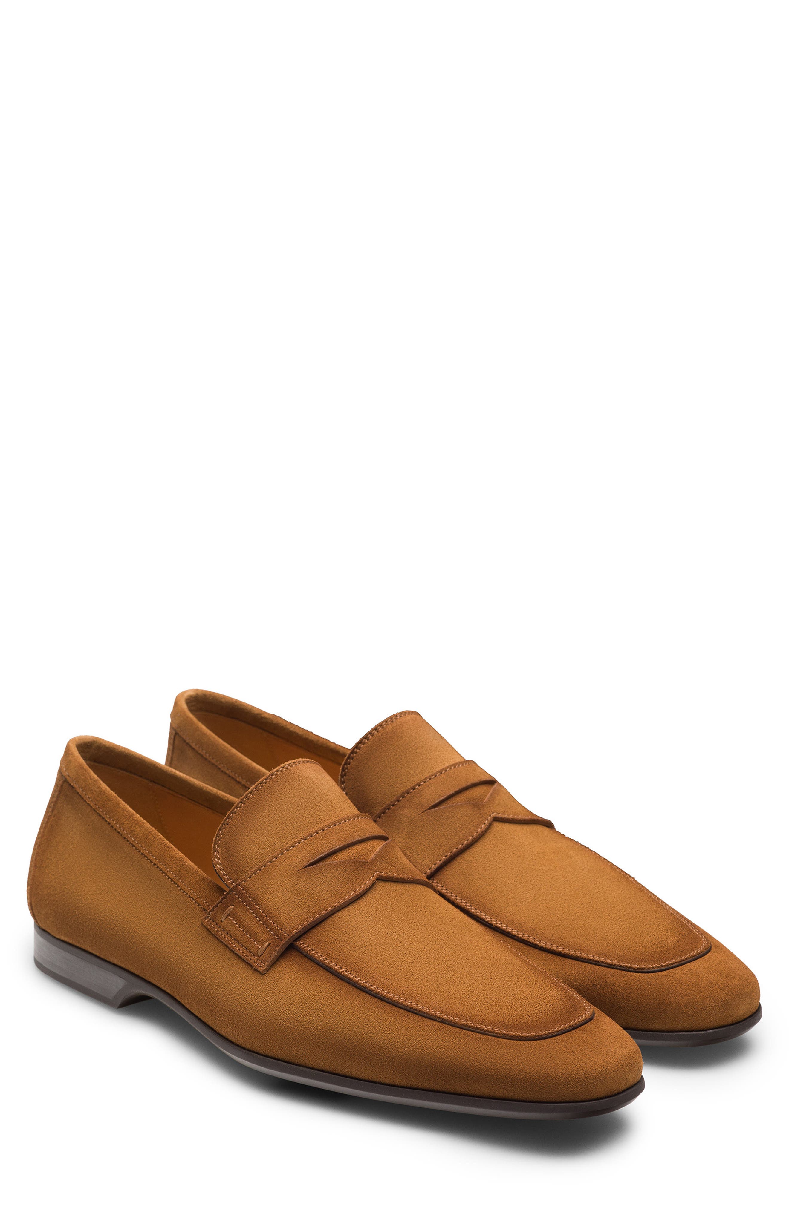 Magnanni Ramiro V Suede Loafer, Main, color, Segale Suede