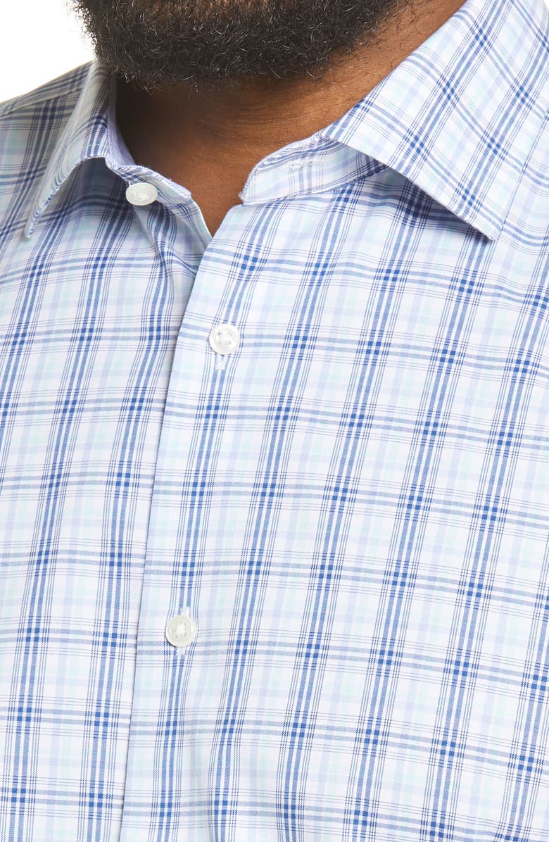 Nordstrom Trim Fit Non-Iron Check Dress Shirt, Alternate, color,