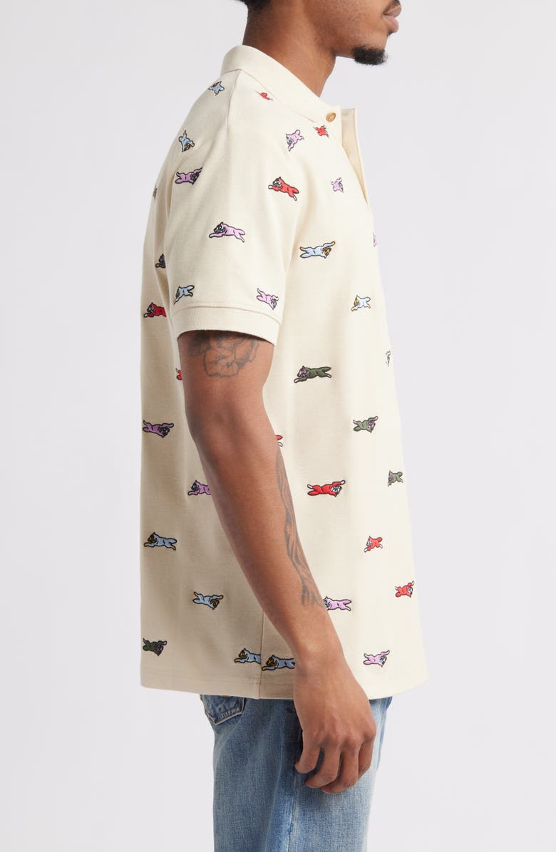 ICECREAM Universe Embroidered Polo, Alternate, color, Fog