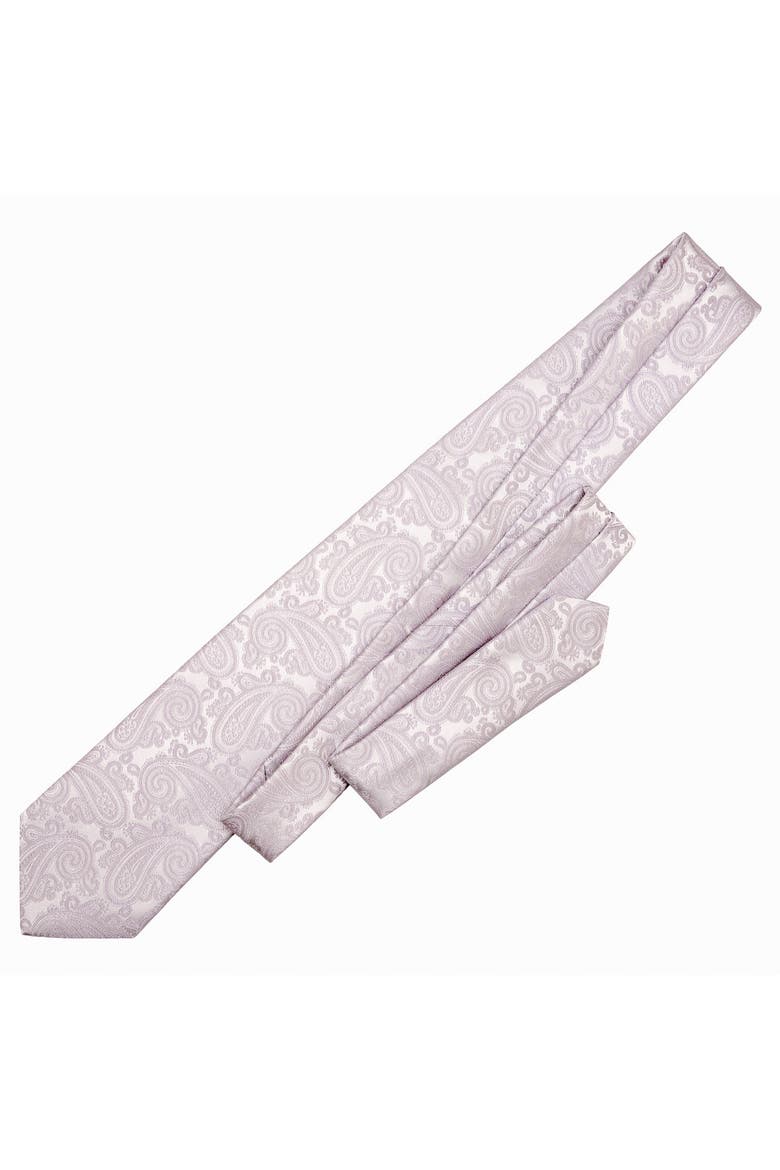 Soave - Extra Long Silk Jacquard Tie for Men, Alternate, color, Light Lavender