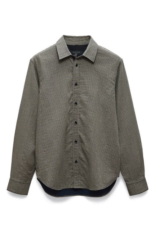 Rag & Bone Gus Gingham Double Gauze Button-up Shirt In Navyging