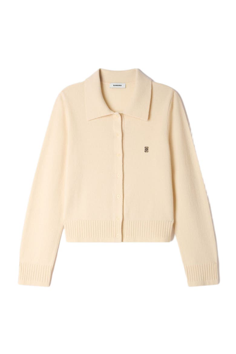 Shirt-collar cardigan, Alternate, color, Vanilla