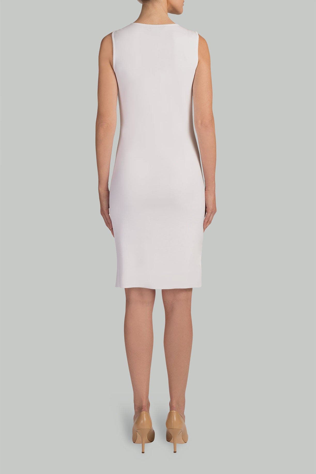 Lined Crew Neck Knit Dress - image 2