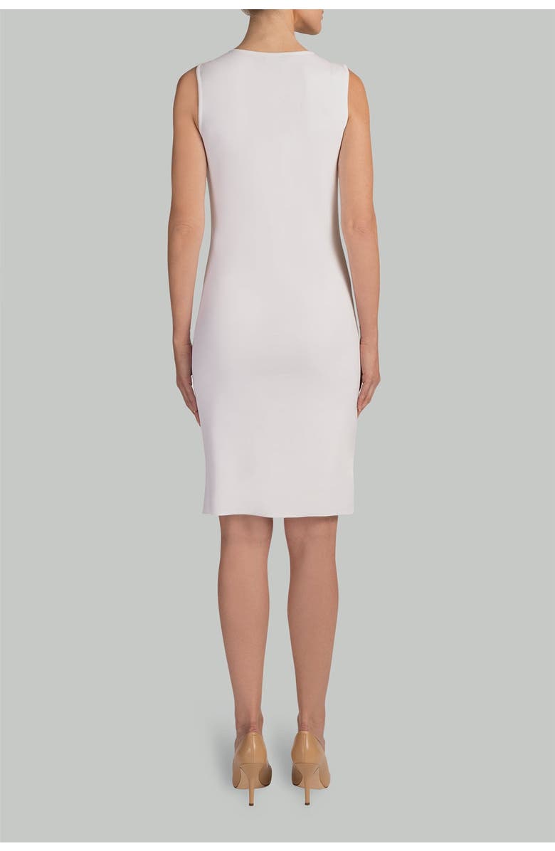 Ming Wang Lined Crew Neck Knit Dress, Alternate, color, White