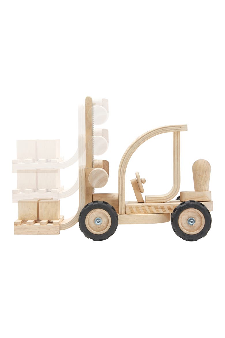Wooden Forklift Toy, Alternate, color, NATURAL