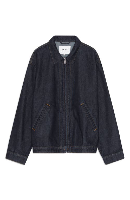 Nn07 Petrus Denim Zip Jacket Raw Indigo In Blue