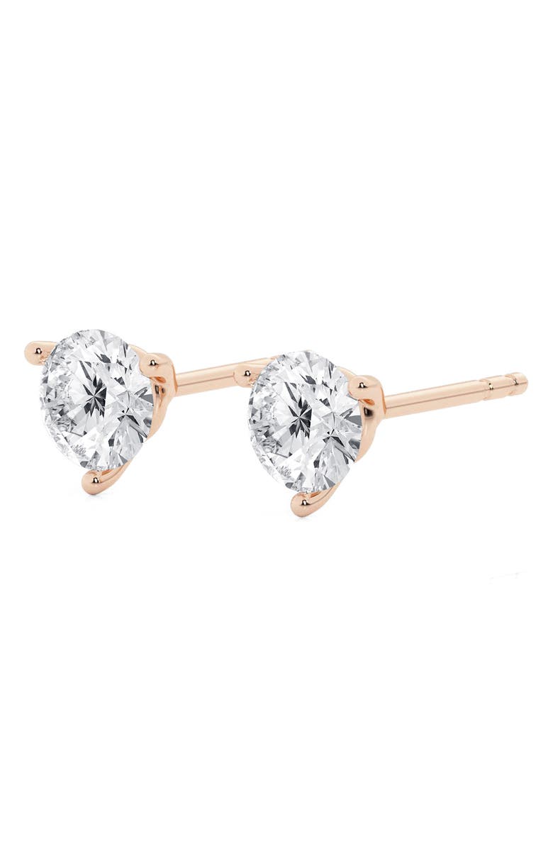 Badgley Mischka Collection 14K Gold Round Cut Near Colorless Lab-Created Diamond Stud Earrings - 1.0ct, Main, color,