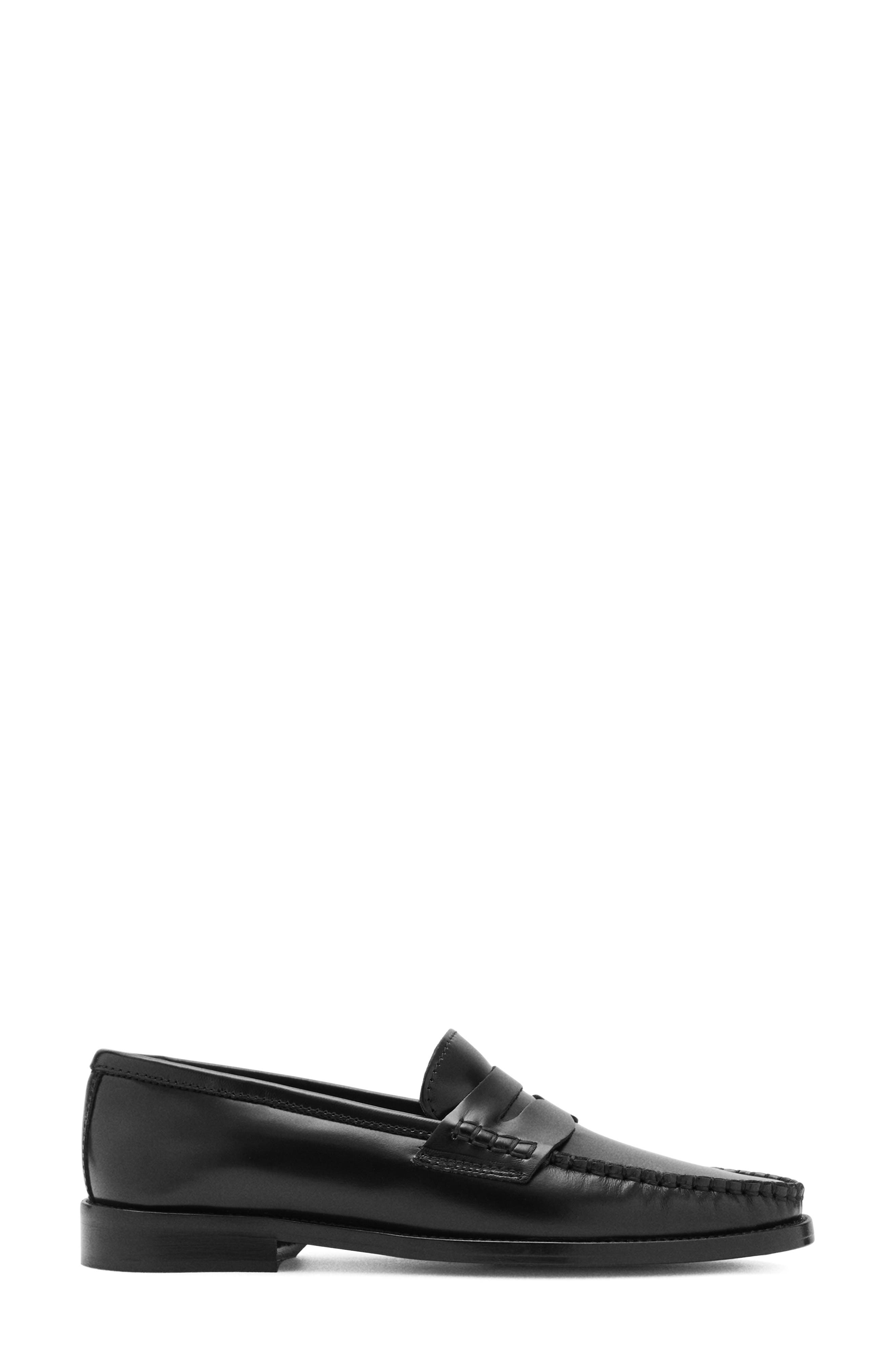 MANGO Penny Loafer, Alternate, color, Black