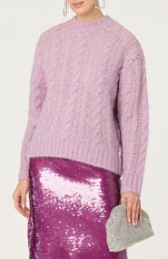 ASTR the Label Violette Cable Stitch Sweater