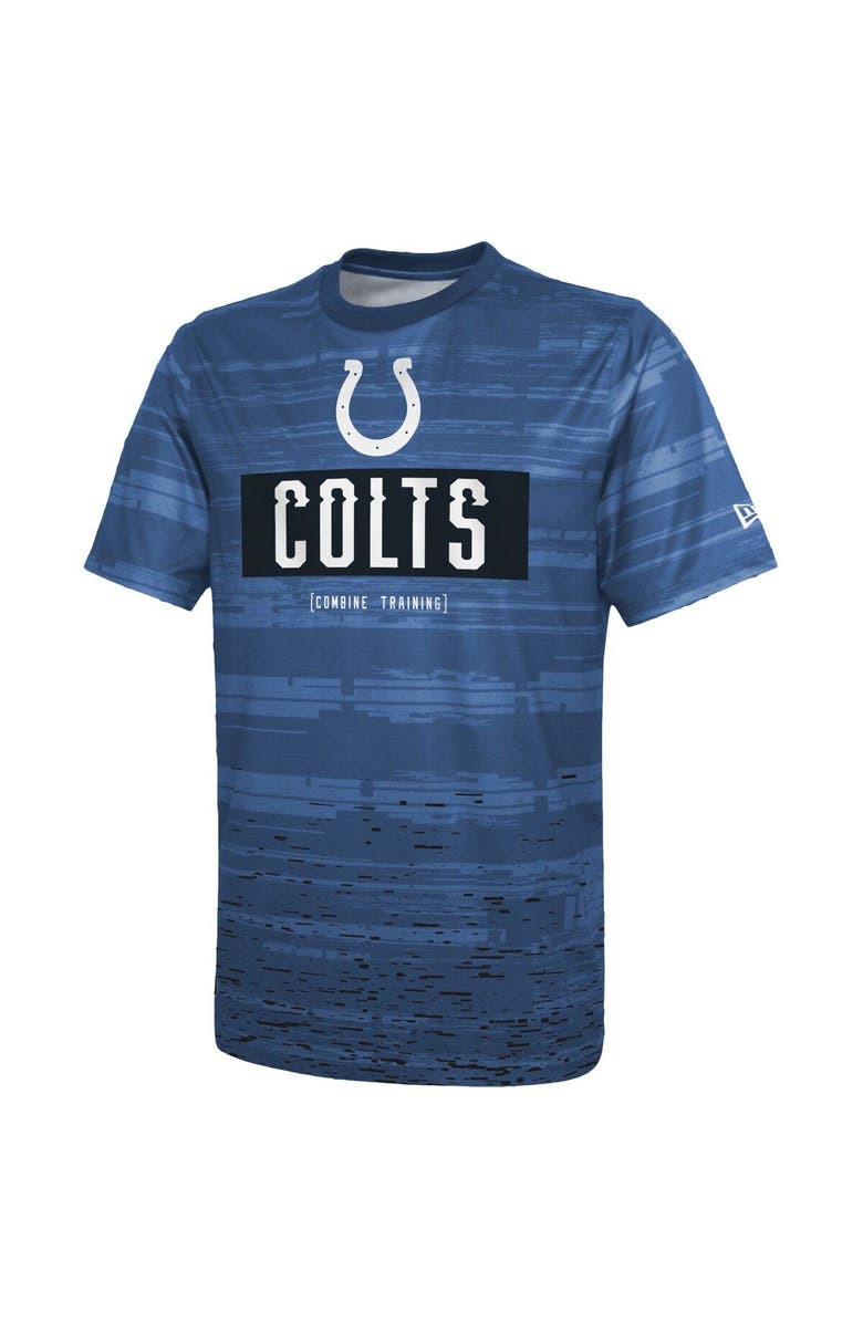 New Era Men's New Era Royal Indianapolis Colts Combine Authentic Sweep T-Shirt, Alternate, color, Royal