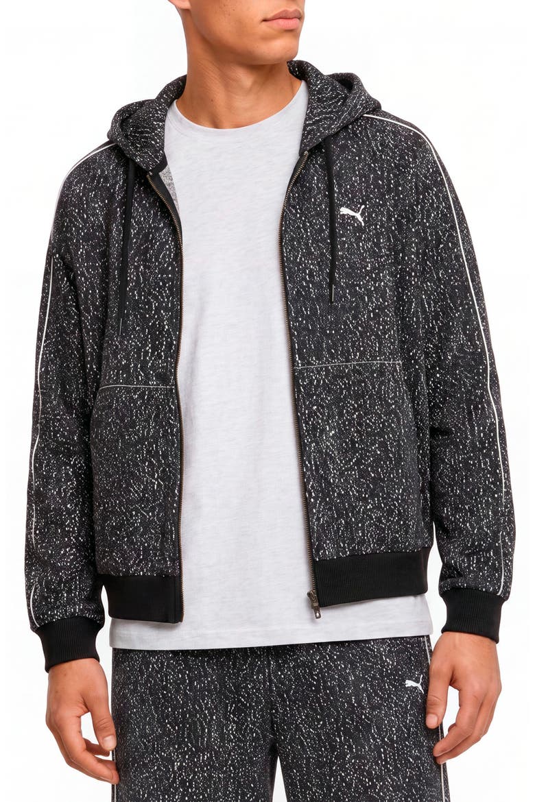 T7 Hooded Track Jacket, Main, color, FLAT DARK GRAY