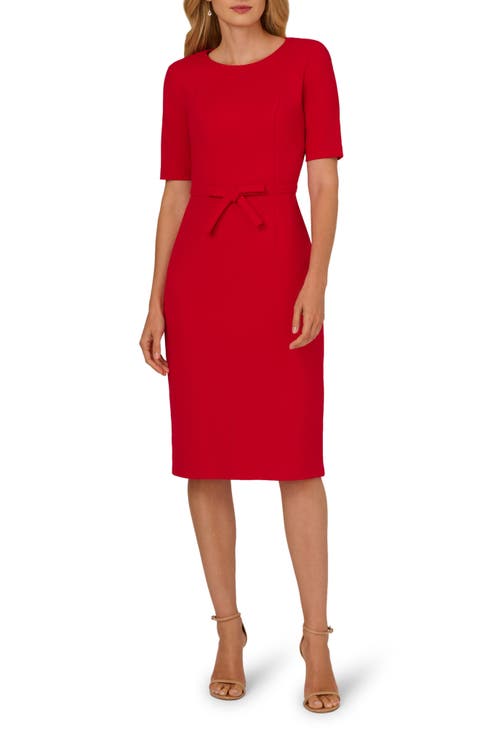 Bow Front Sheath Dress