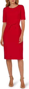 Adrianna Papell Bow Front Sheath Dress