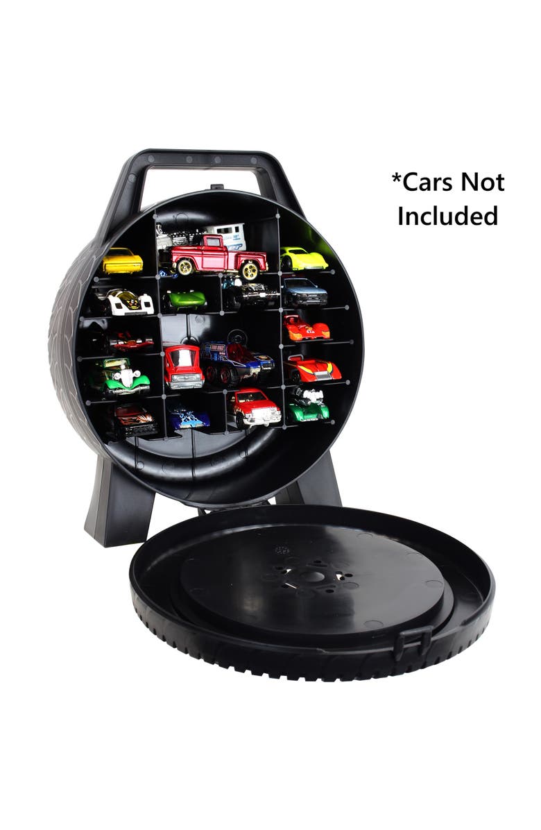 Mattel Hot Wheels 30 Car Case Wheelshaped Organizer, Alternate, color, Black