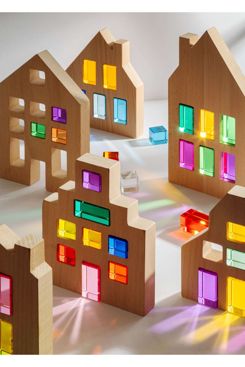 Canal House Wood & Acrylic City Building Set, Alternate, color, Multicolor