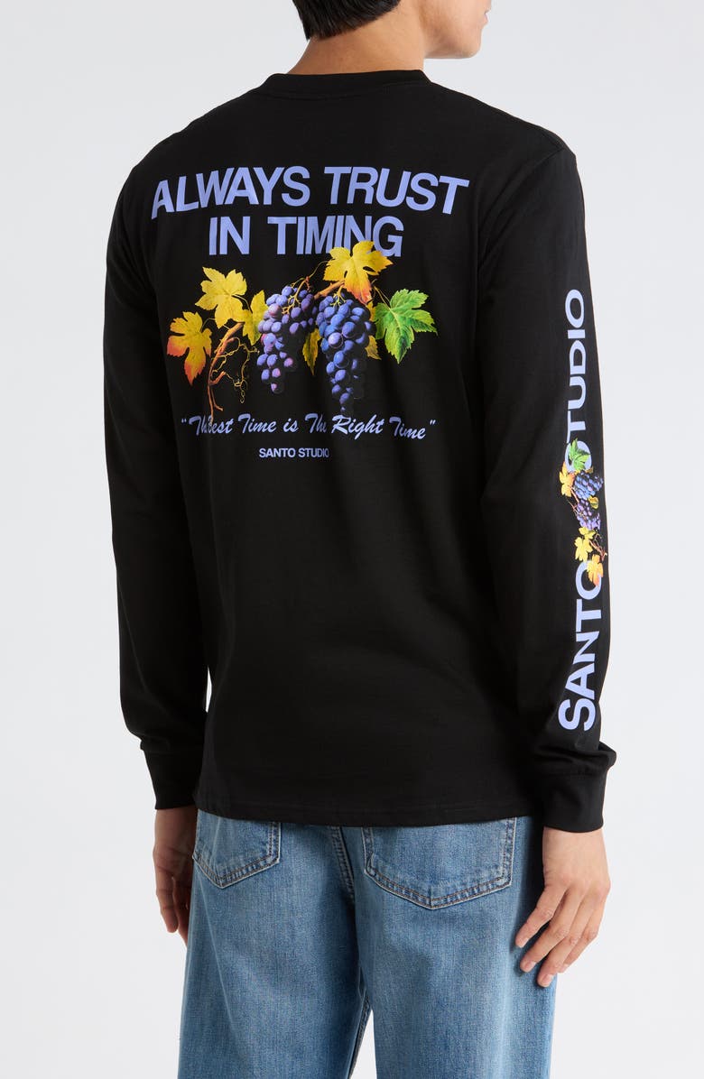 SANTO STUDIO x Luke Rockhold Timing Long Sleeve Graphic T-Shirt, Alternate, color, Black