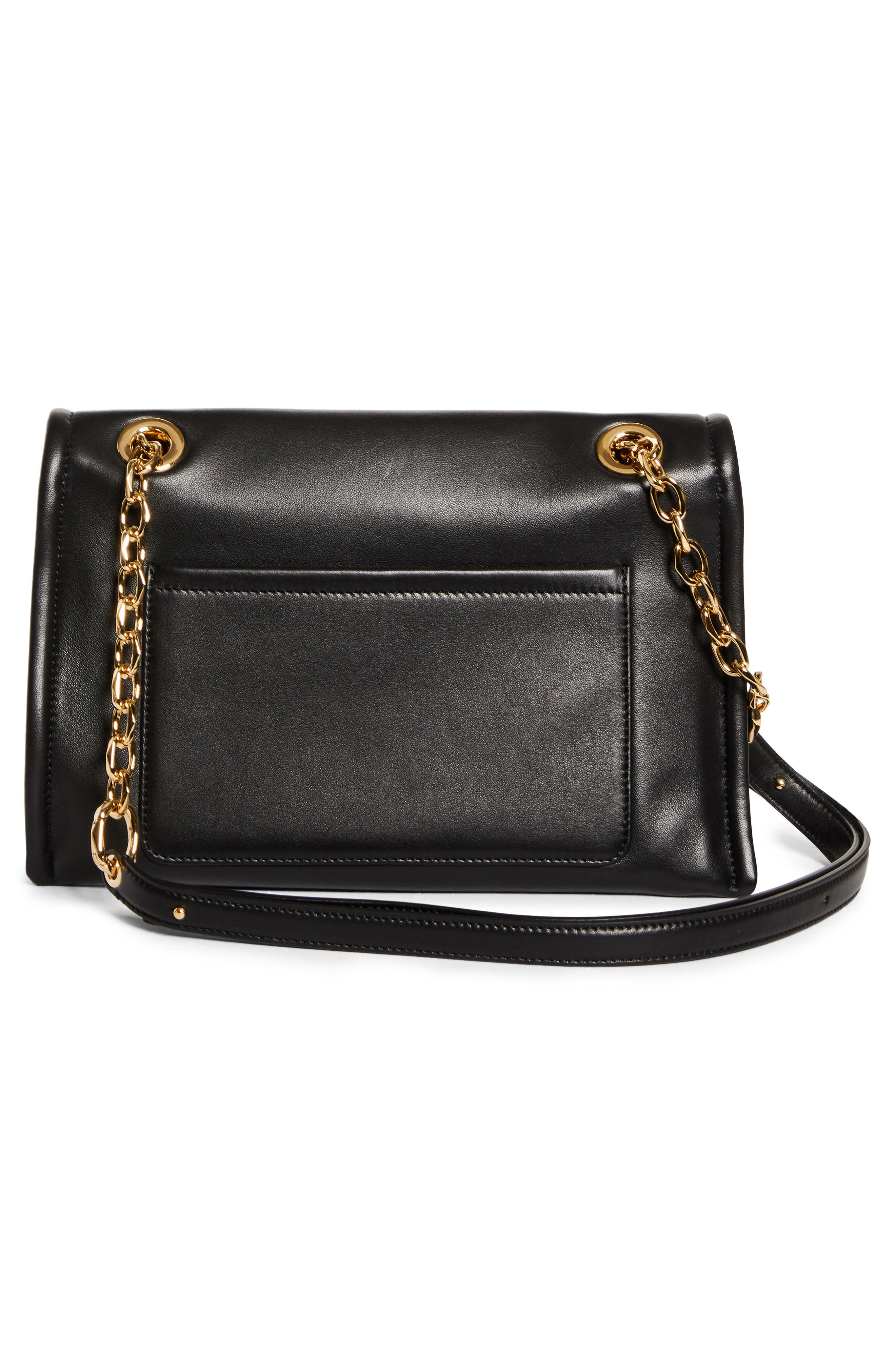 Valentino Garavani Small VLOGO Chain Leather Shoulder Bag, Alternate, color, 