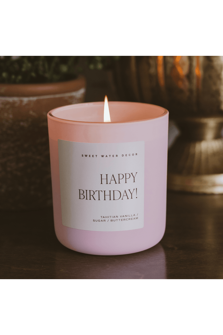 Happy Birthday 15 oz Soy Candle, Alternate, color, Happy Birthday