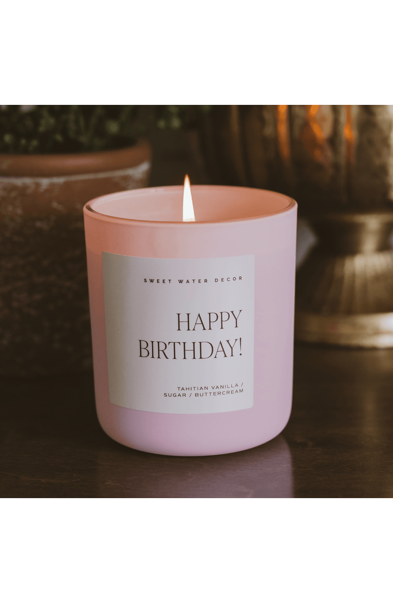 SWEET WATER DECOR Happy Birthday 15 oz Soy Candle, Alternate, color, Happy Birthday
