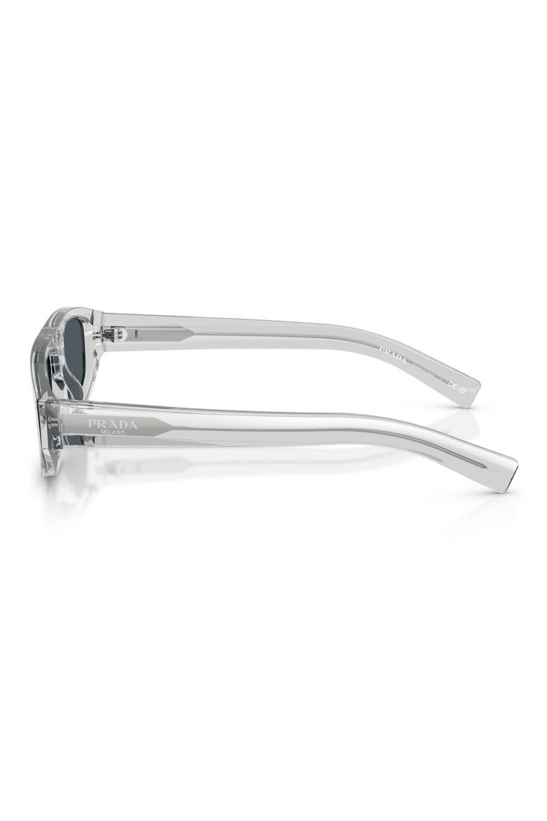 57mm Irregular Sunglasses, Alternate, color, CRYSTAL GREY / DARK GREY