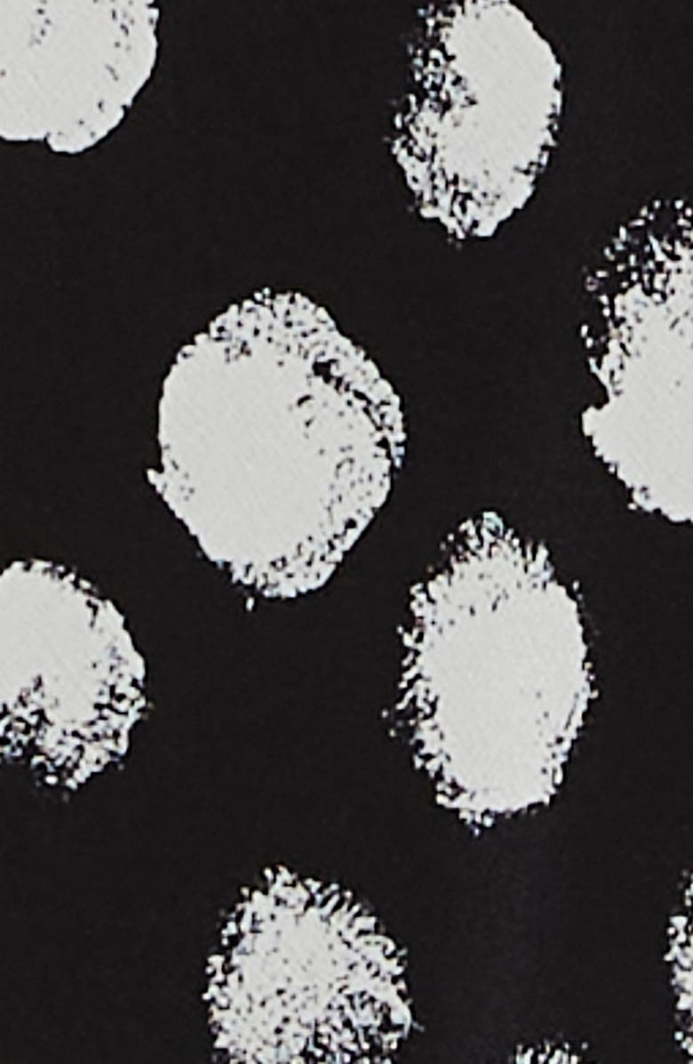 Marina Rinaldi Zuai Dot Print Silk Crêpe de Chine Dress, Alternate, color, Black