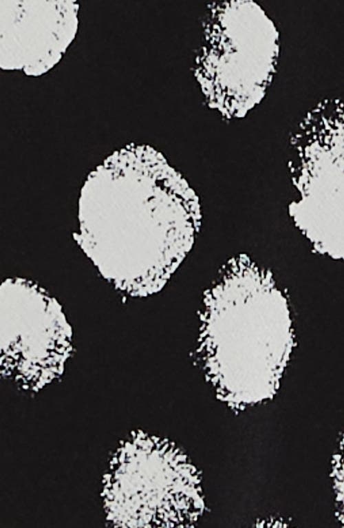 Shop Marina Rinaldi Zuai Dot Print Silk Crêpe De Chine Dress In Black
