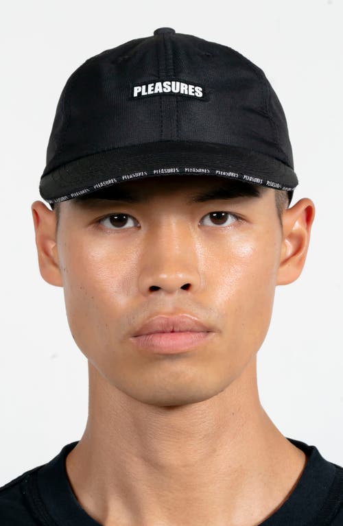Pleasures Impact Logo Sport Baseball Cap In Black