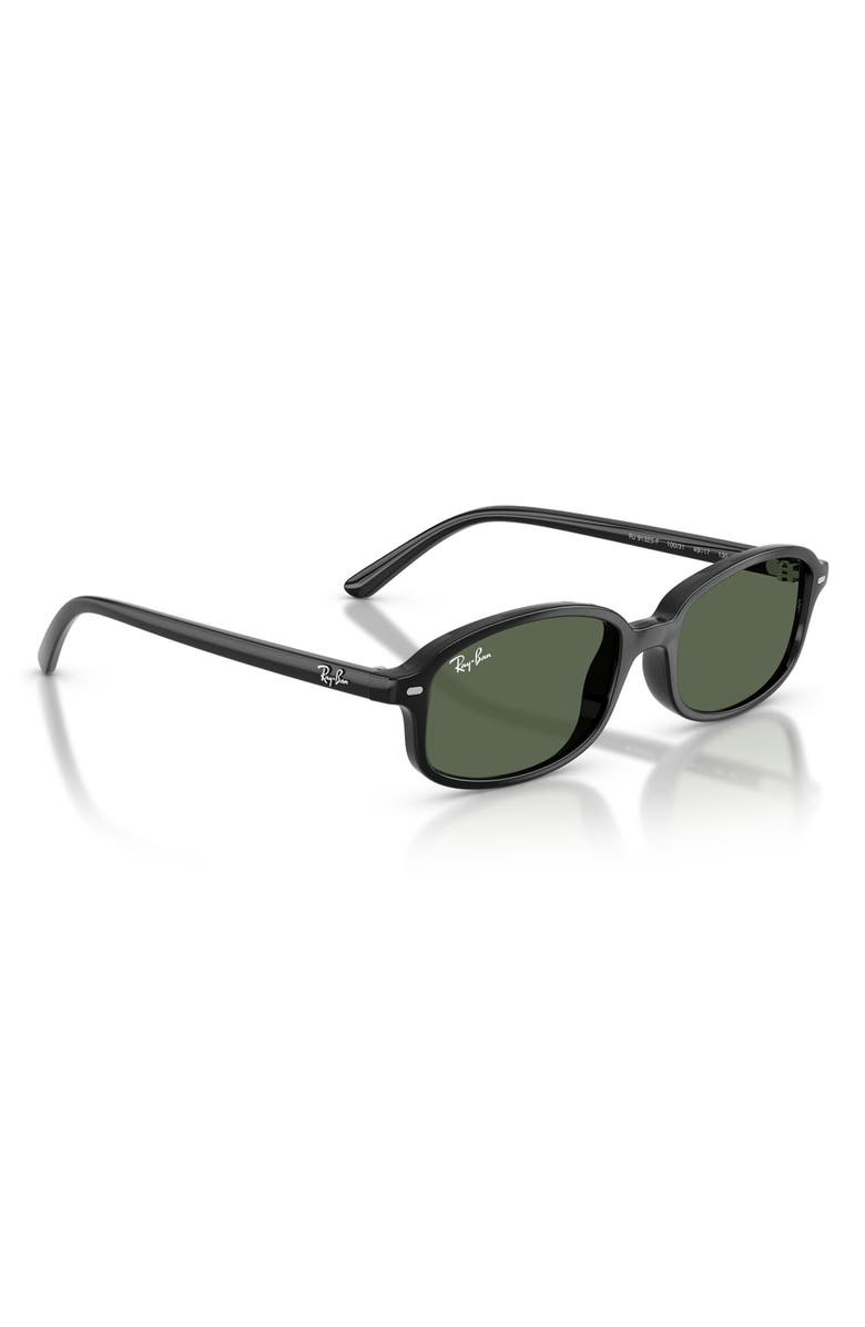 Ray-Ban Kids' 49mm Irregular Sunglasses, Alternate, color, Black / Dark Green