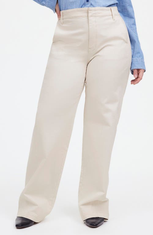 Madewell Tapered Denim Trousers In Vintage Ivory