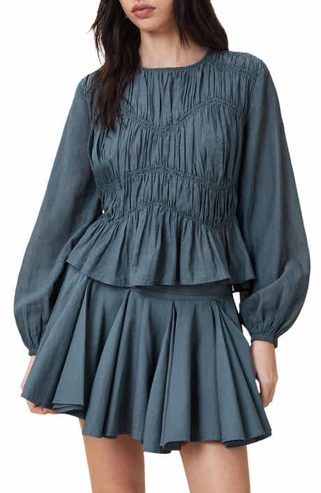 AllSaints Melani Blouson Sleeve Woven Shirt