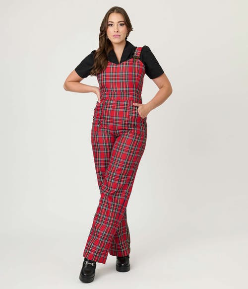 Unique Vintage Wide Leg Overalls In Multi