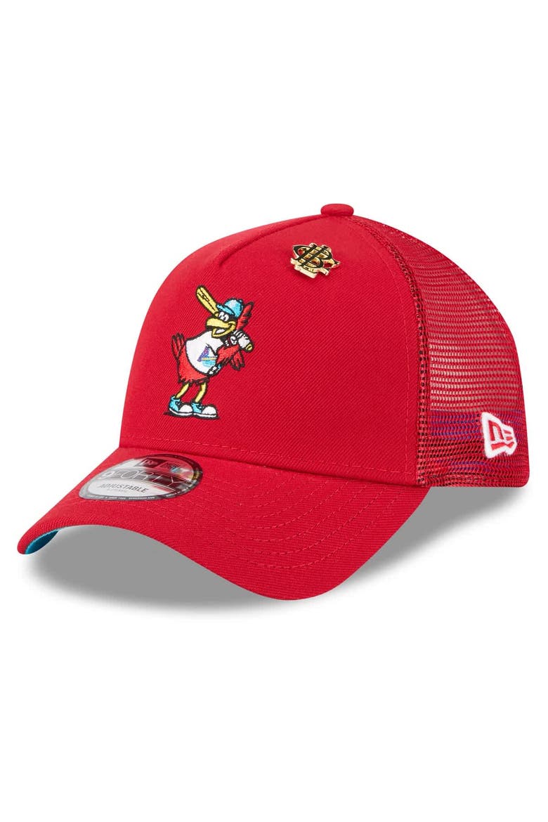 Men's New Era  Red St. Louis Cardinals 2025 Big League Chew A-Frame 9FORTY Adjustable Trucker Hat, Main, color, Red