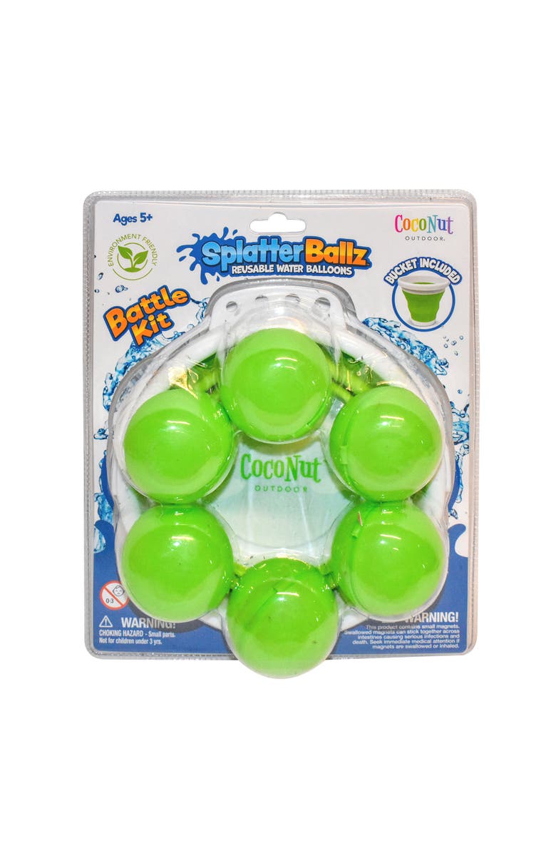 SplatterBallz Reusable Water Balloon Battle Kit, Green, Alternate, color, Multicolored